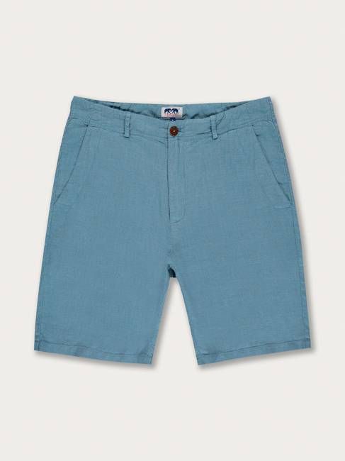 Men's French Blue Burrow Linen Shorts