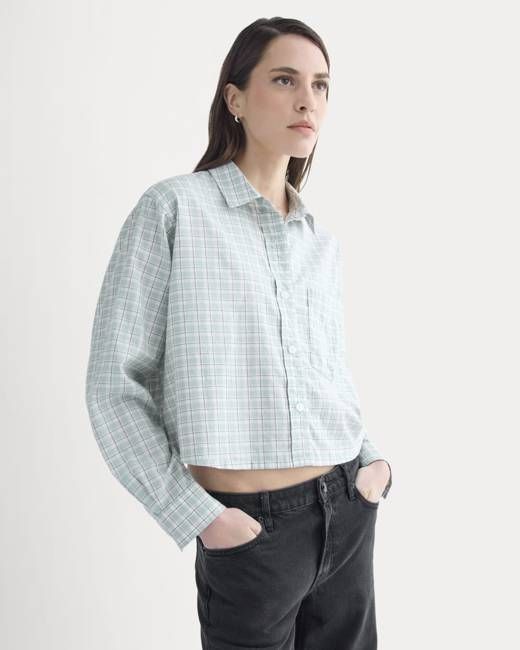 The Way-Short Shirt in Silky Cotton | Gray Mist