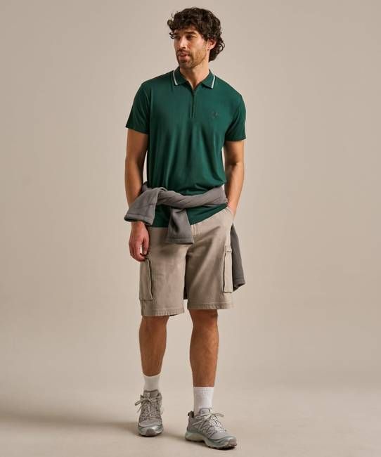 Quarter Zip Polo Shirt