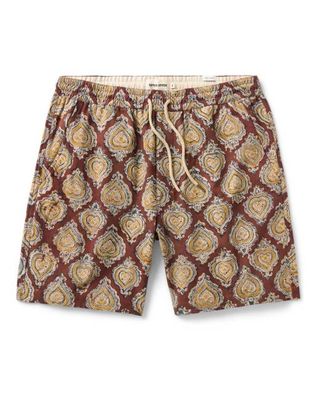 The Apres Short in Sangria Block Print