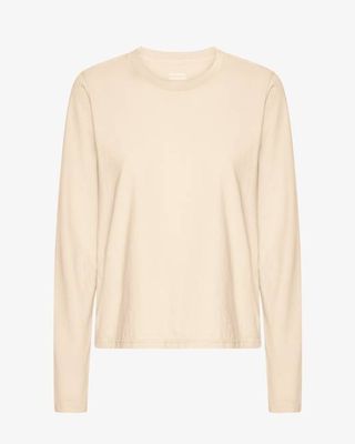Women Organic LS T-Shirt - Ivory White
