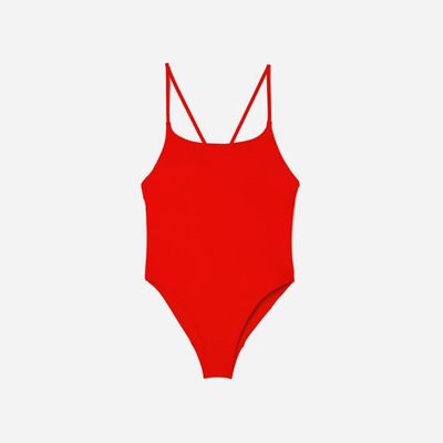 The String One-Piece | Bright Red