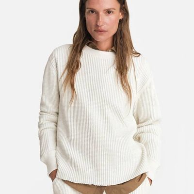 Organic Waffle Crew Top