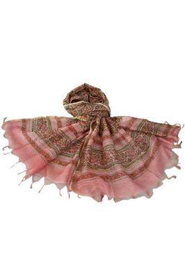 Chanderi Silk Cotton Blockprint Stole No. 18 Jodhpur Edit
