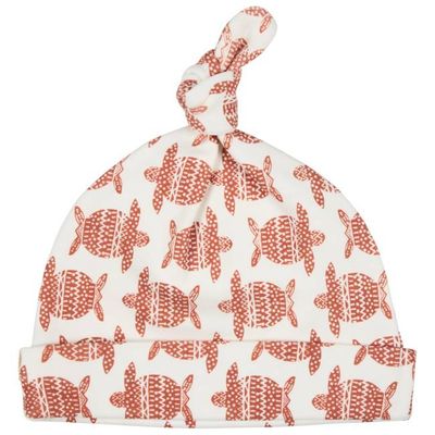 Knotted Hat - Turtles, Orange