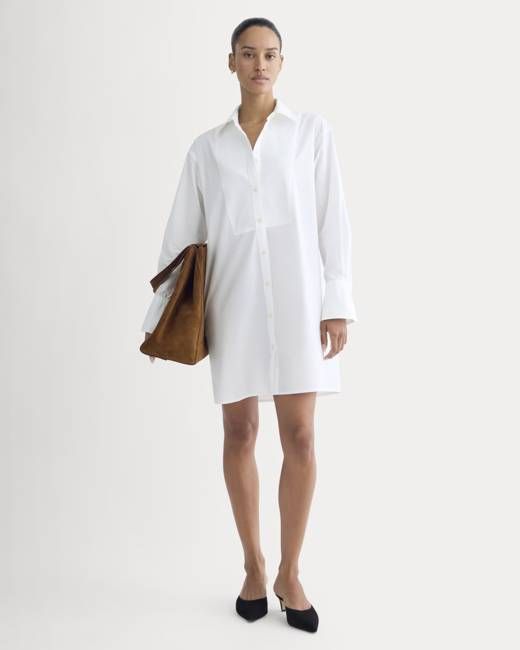 The Mini Shirtdress in Ultrasoft Cotton | White
