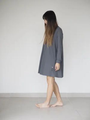 calista nightie / thunder grey — Noctu