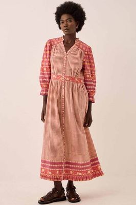 Devyn Hand Woodblock Cotton Dress