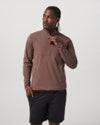 Sunday Element Half Zip | Men's Sable Heather Layer | Vuori