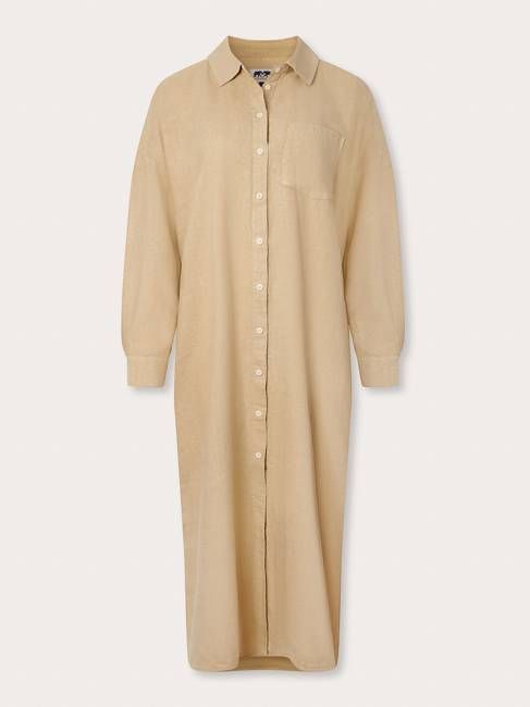 Women's Coconut Sapodilla Linen Shirt Dress