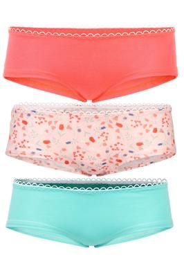 Bio Hipster Set: Martha, koralle + mint -
