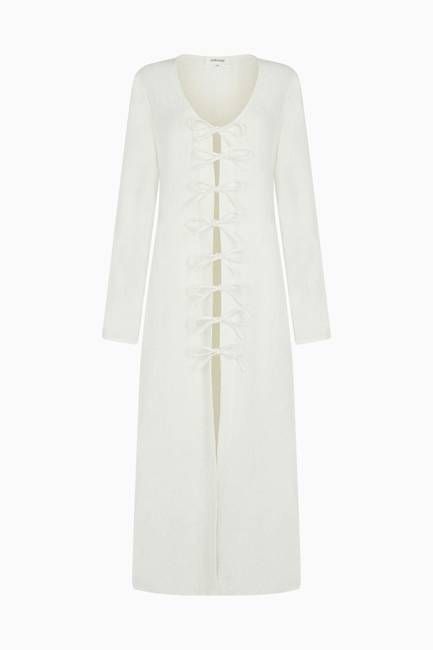 The Michi Maxi Kaftan in off-white