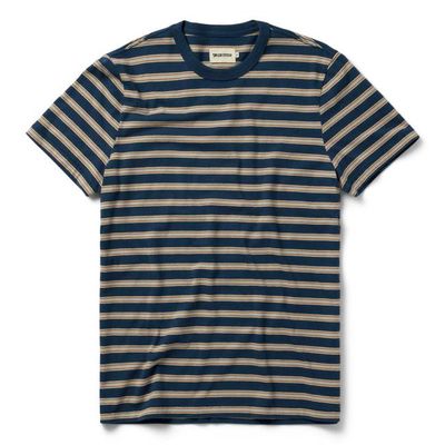 The Organic Cotton Tee in Deep Sea Stripe