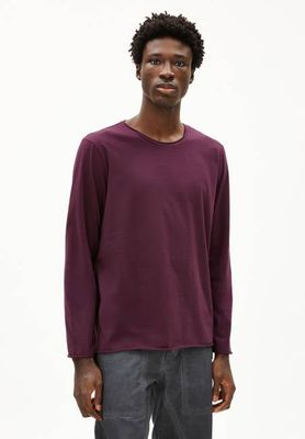 MAARKOS LS BRUSHED| dark cranberry
