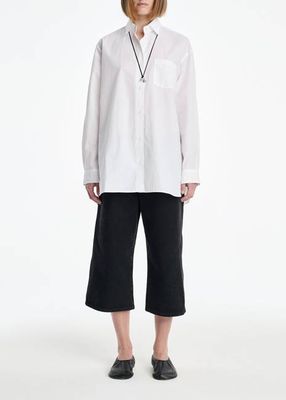AGOLDE x MARIA MCMANUS A-Line Shirt Poplin in White Cotton