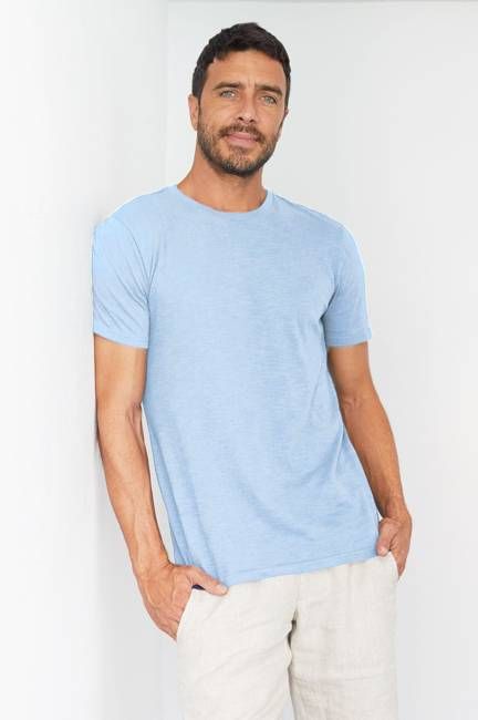 Men's Crew Neck T-Shirt | Sky Blue