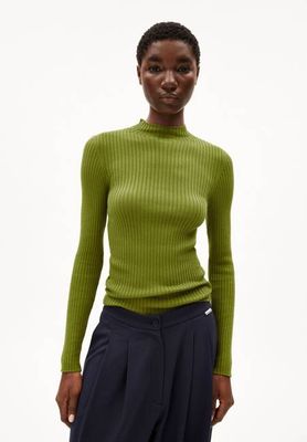ALAANIA KNIT SWEATER | dark moss