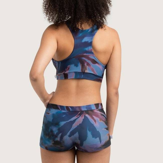 Recycling Damen-Badeshorts Isi Palm + blau - kaufen