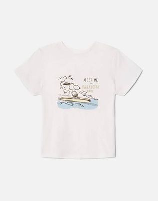 Classic Tee Snoopy Hang Ten - Vintage White