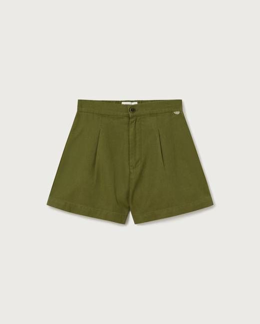 Green hemp Narciso shorts