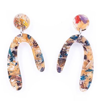 Aspen U Shaped Statement Resin Earrings