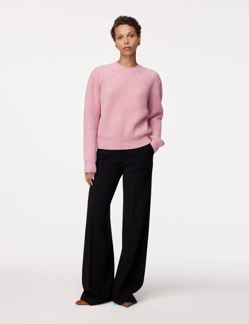 Cashmere Ribbed Sweater | Orchid
