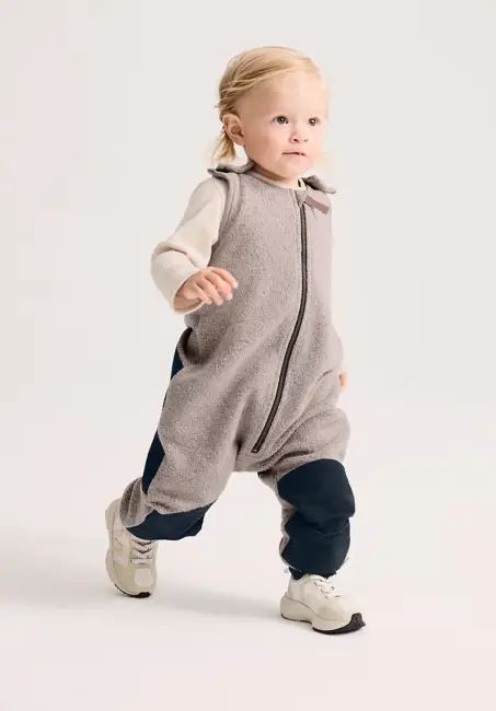 Fleece summer overall with softshell made from pure organic cotton