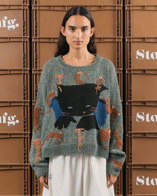 Piper Knit Jumper - Green Friends