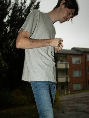 Roffe Melange T-Shirt Greymelange regular tee | Nudie Jeans