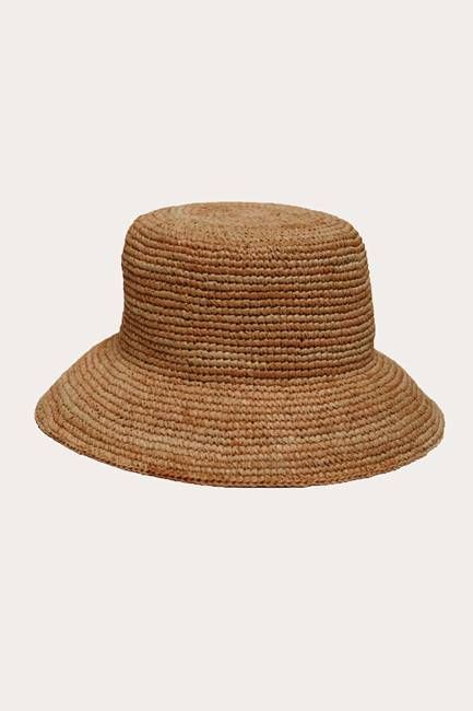 Cannes Straw Bucket Hat - Carmel Straw