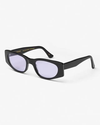 Sunglass 08 - Deep Black Solid - Lavender