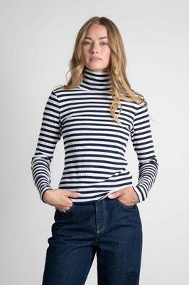 Gestreiftes Longsleeve navy