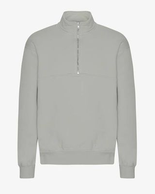 Organic Quarter Zip - Steel Blue