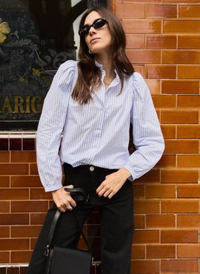 Debbie Organic Cotton Stripe Blouse