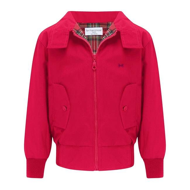 Carnaby Girls Bomber Jacket - Pillar Box Red