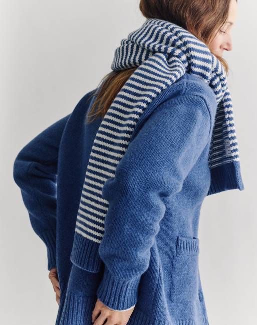 The Winter Weekend SCARF - Nordic Blue & Ice White, Renewed + Restored