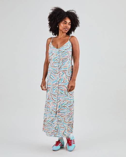 Messy Stripes Strap Dress