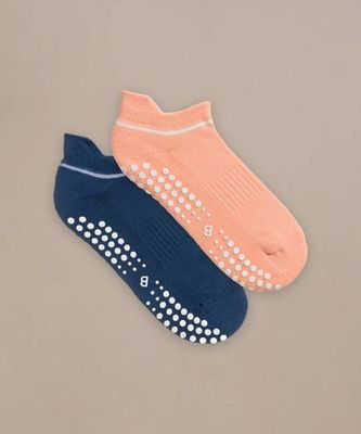 Pilates Grip Short Socks - 2 pack