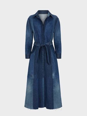 Classic Denim Dress Dark Blue