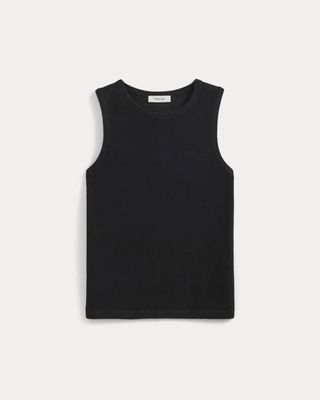Textured Knit Tank | Black