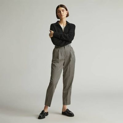 The Draper Tapered Pant in Buttersmooth | Khaki / Black