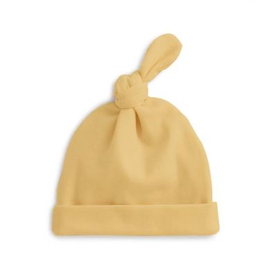 Knotted Baby Hat - Solid Pale Yellow