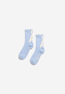 SAAMUS SHORT SOCKS | soft blue-oatmilk