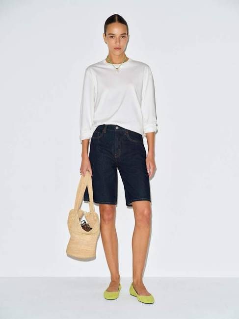 Hayden Mid Rise 8 In Jean Shorts