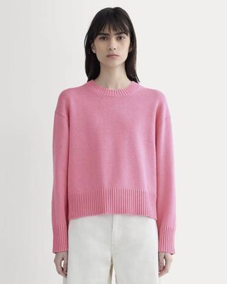 The Boxy Sweater in Everyday Cotton | Deep Pink