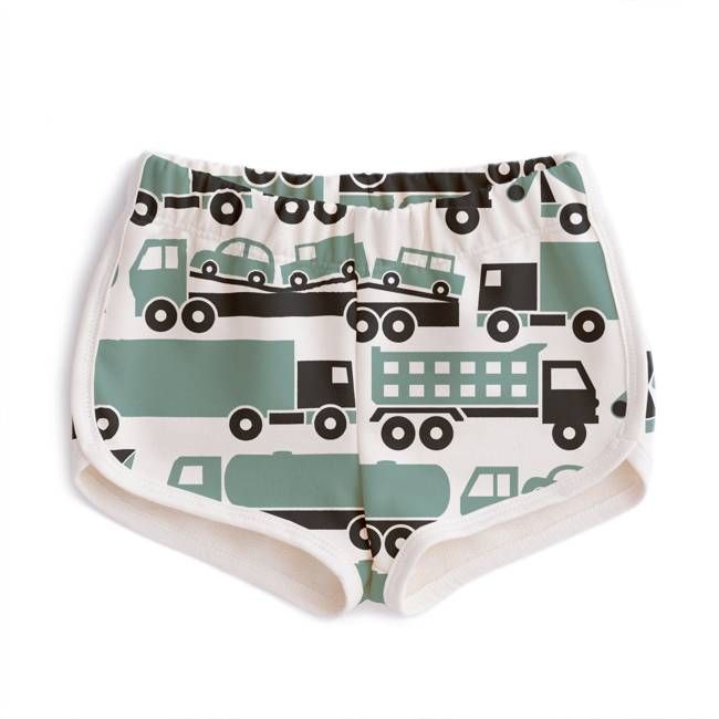 French Terry Shorts - Big Rigs Surf Blue