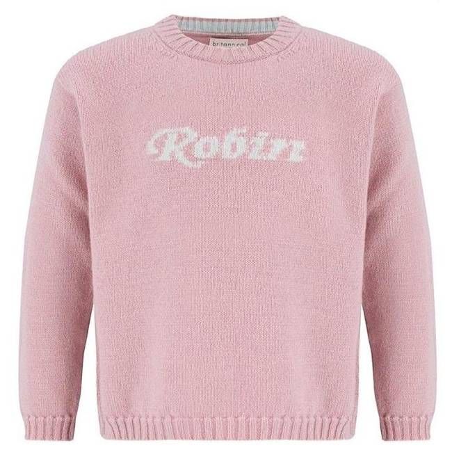 Camden Personalised Cashmere Sweater for Girls - Rose Pink