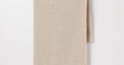 Beige Oversized Cashmere Wool Scarf | Italian Recycled Wool | Asket
