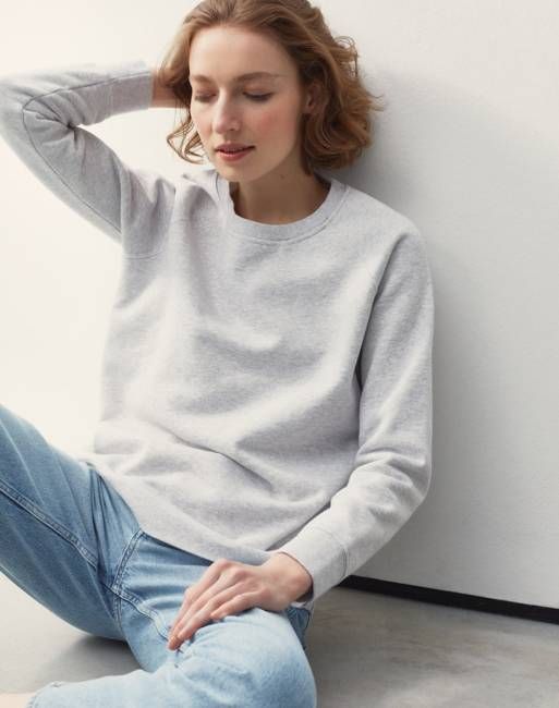 The Brushed / Vintage-fit Sweat - Ice Grey, Renewed + Restored