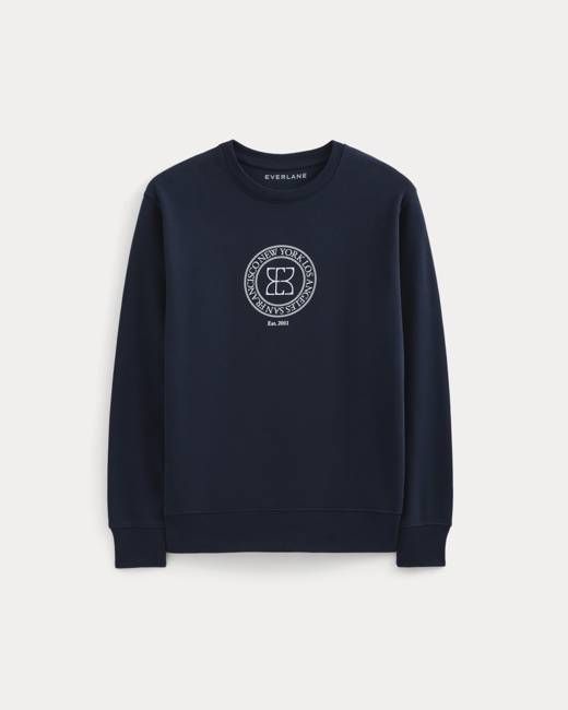 Badge Logo Crewneck Sweatshirt | Navy